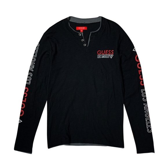 GUESS Factory long sleeve Vance Logo New - Picture 2 of 11